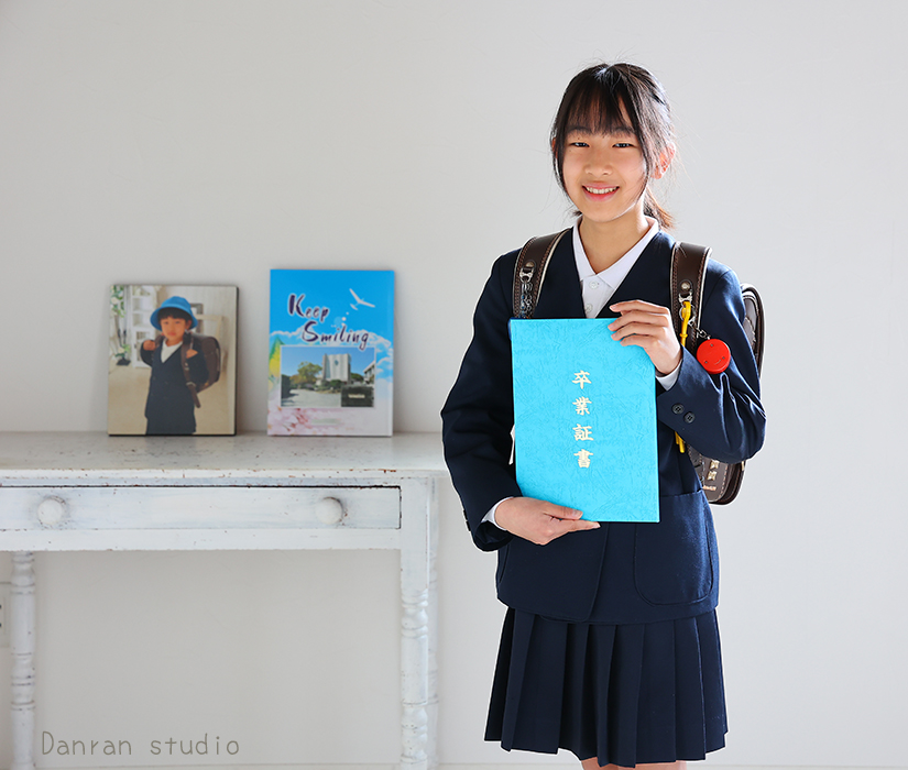 卒業式の記念写真｜山口県下関市
